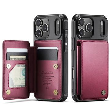 Funda iPhone 17 Pro Max Caseme C22 RFID Card Wallet - Rojo