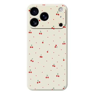 Funda de TPU iPhone 17 Pro Max  con estampado de cerezas - Beige