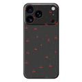 Funda de TPU iPhone 17 Pro Max  con estampado de cerezas - Negra