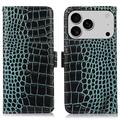 Funda Crocodile con RFID para iPhone 17 Pro Max - Estilo Cartera