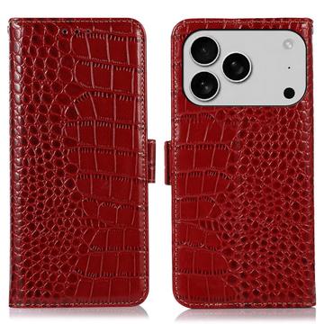 Funda Crocodile con RFID para iPhone 17 Pro Max - Estilo Cartera