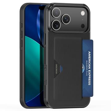 Funda con tarjetero Dux Ducis Pocard para iPhone 17 Pro Max - Negro