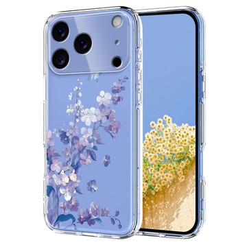 Funda de TPU iPhone 17 Pro Max con estampado floral - Morado