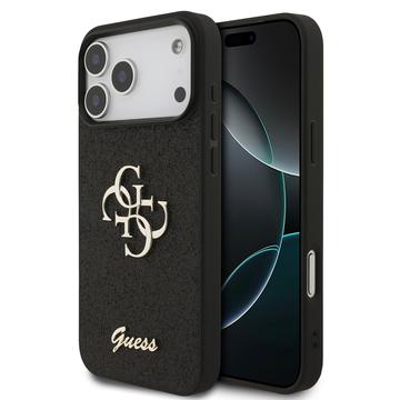 Carcasa Guess Fixed Glitter 4G Metal Logo para iPhone 17 Pro Max - Negro