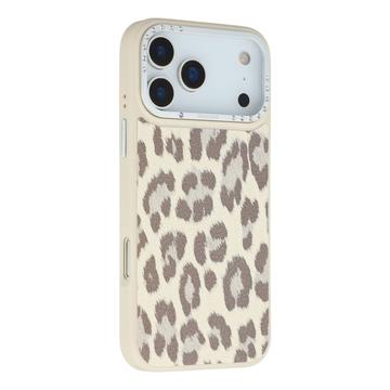 Funda híbrida magnética con estampado de leopardo para iPhone 17 Pro Max Jaucase - Blanco