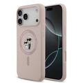Funda MagSafe de silicona líquida Karl Lagerfeld Karl and Choupette para iPhone 17 Pro Max - Rosa