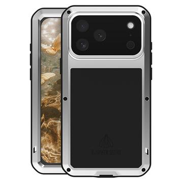Funda híbrida Love Mei Powerful para iPhone 17 Pro Max - Plata