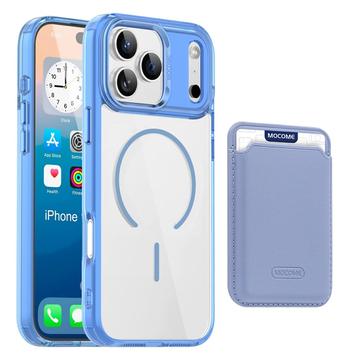 Funda MagSafe con tarjetero para iPhone 17 Pro Max - Azul / Transparente