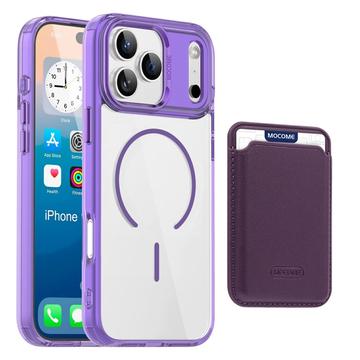 Funda MagSafe con tarjetero para iPhone 17 Pro Max - Violeta / Transparente