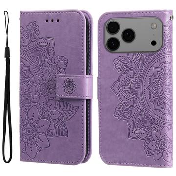 Funda Mandala Series para iPhone 17 Pro Max - Estilo Cartera - Púrpura