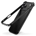 iPhone 17 Pro Max Bumper de metal con bordes elevados - Negro