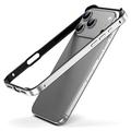 iPhone 17 Pro Max Bumper de metal con bordes elevados - Plata