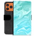 Funda Cartera Premium para iPhone 17 Pro Max - Mármol Azul