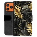 Funda Cartera Premium para iPhone 17 Pro Max - Hojas Doradas