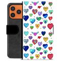 Funda Cartera Premium para iPhone 17 Pro Max - Corazones