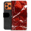 Funda Cartera Premium para iPhone 17 Pro Max - Mármol Rojo