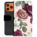 Funda Cartera Premium para iPhone 17 Pro Max - Flores Románticas