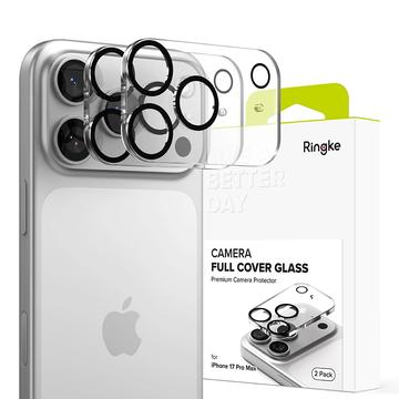 Protector de lente de cámara de cobertura completa iPhone 17 Pro Max Ringke - 2 Pcs. - Negro / Transparente