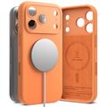 Funda MagSafe de silicona líquida Ringke para iPhone 17 Pro Max - Mandarina