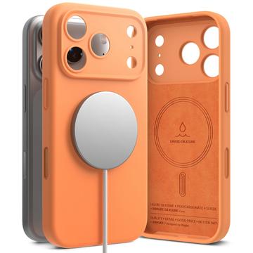 Funda MagSafe de silicona líquida Ringke para iPhone 17 Pro Max - Mandarina