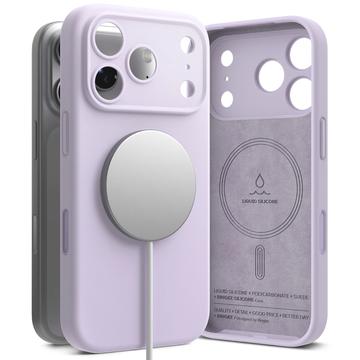 Funda MagSafe de silicona líquida Ringke para iPhone 17 Pro Max - Violeta Claro