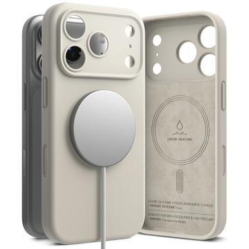 Funda MagSafe de silicona líquida Ringke para iPhone 17 Pro Max - Piedra