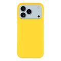 Carcasa de Plástico Engomado para iPhone 17 Pro Max - Amarillo