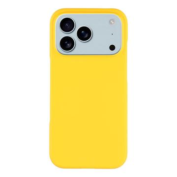 Carcasa de Plástico Engomado para iPhone 17 Pro Max - Amarillo