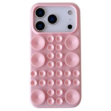 Funda de silicona con ventosa para iPhone 17 Pro Max - Rosa
