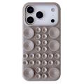 Funda de silicona con ventosa para iPhone 17 Pro Max - Gris titanio