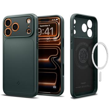 Funda MagSafe Spigen Thin Fit Mag para iPhone 17 Pro Max - Abismo verde