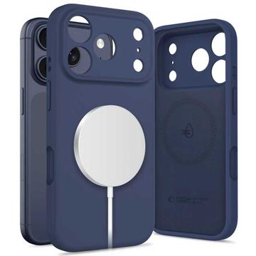 Funda de silicona líquida iPhone 17 Pro Max Tech-Protect - Compatible con MagSafe - Azul profundo