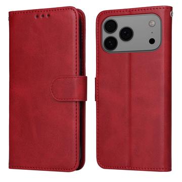 iPhone 17 Pro Max Funda de cartera con soporte - Rojo