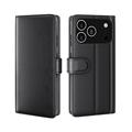 Funda de Cuero para iPhone 17 Pro Max - Estilo Cartera - Negro