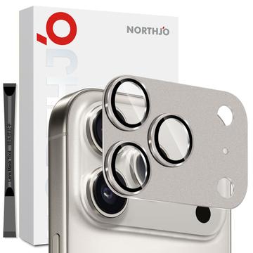 iPhone 17 Pro Northjo Protección Completa Metal Mate y Cristal Templado Protector de Lente de Cámara - Gris