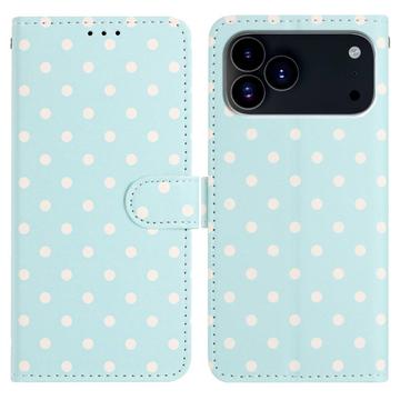 Funda Cartera con Estampado de Lunares para iPhone 17 Pro - Azul