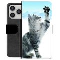 Funda Cartera Premium para iPhone 17 Pro - Gato