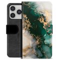 Funda Cartera Premium para iPhone 17 Pro - Mármol Jade