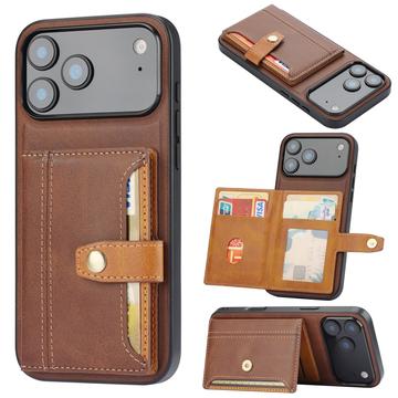 Funda con Cartera Retro Style para iPhone 17 Pro - Marrón