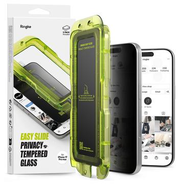 Protector de pantalla de cristal templado Ringke Easy Slide Privacy para iPhone 17 Pro - 2 uds.