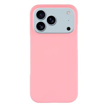 Carcasa de Plástico Engomado para iPhone 17 Pro - Rosa