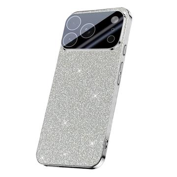 Funda híbrida con purpurina brillante para iPhone 17 Pro - Plata