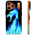 Funda de TPU para iPhone 17 Pro - Dragón de Fuego Azul