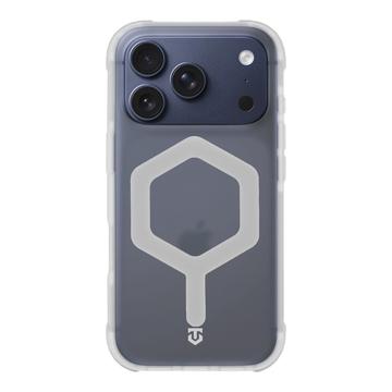 Funda Tactical MagForce Hexagon para iPhone 17 Pro - Compatible con MagSafe - Blanca / Transparente