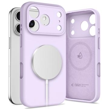Funda de silicona líquida iPhone 17 Pro Tech-Protect - Compatible con MagSafe - Malva