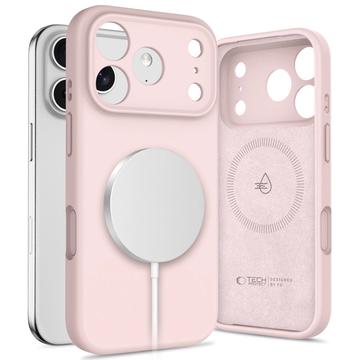 Funda de silicona líquida iPhone 17 Pro Tech-Protect - Compatible con MagSafe - Perla rosa
