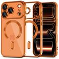 Funda Tech-Protect MagFlex para iPhone 17 Pro - Compatible con MagSafe - Claro / Naranja cósmico