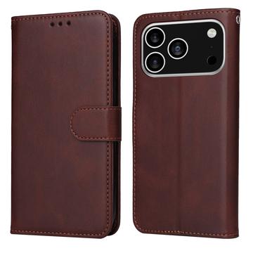 iPhone 17 Pro Funda de cartera con soporte - Marrón