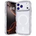 Funda iPhone 17 Pro Wave-Edge Laser Glitter MagSafe Case - Transparente