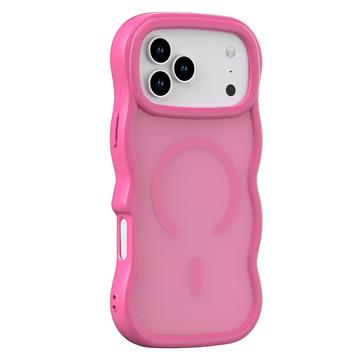 Funda híbrida magnético con borde ondulado para iPhone 17 Pro - Rosa Fuerte